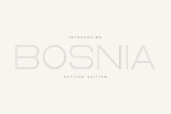 Bosnia Outline: A Clean, Modern Display Font for Branding