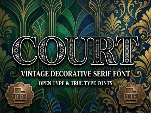Court: A Vintage Serif Display Font for Brand Impact