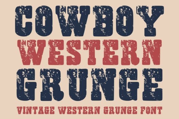 Cowboy Western Grunge: A Display Font That Anchors Bold Digital Branding