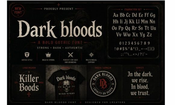 Dark Bloods: A Gothic Display Font That Commands Attention