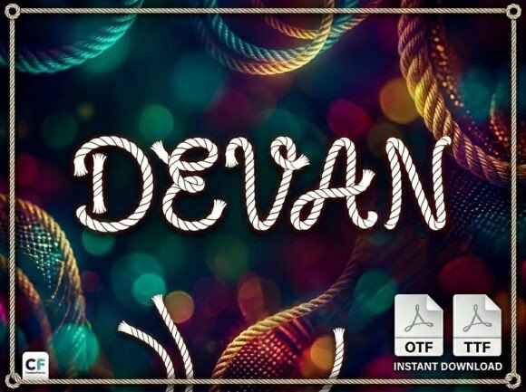 Devan: A Standout Display Font for Small Business Branding