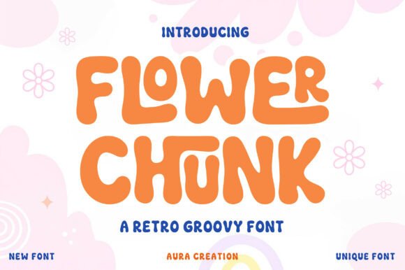 Flower Chunk: A Retro-Playful Display Font for Editorial Warmth