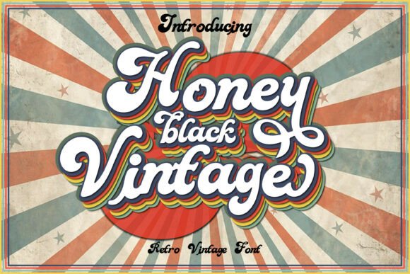 Honey Black Vintage: A Display Font for Bold Digital Identity