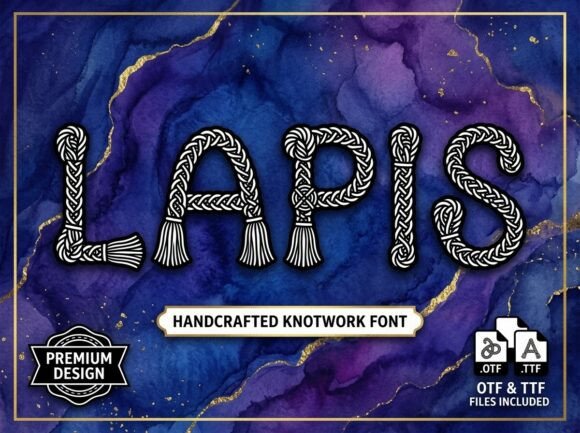 Lapis: A Hand-Drawn Display Font for Crafters & Sellers