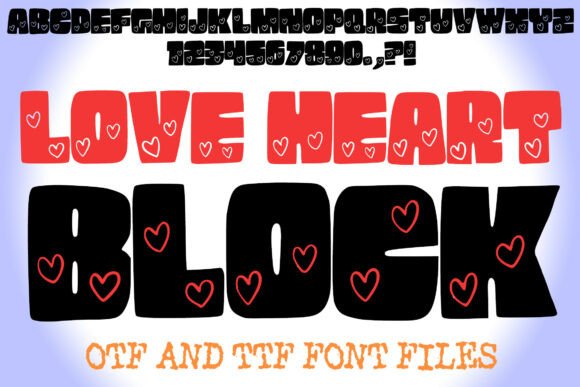 Love Heart Block Font for Small Business Branding