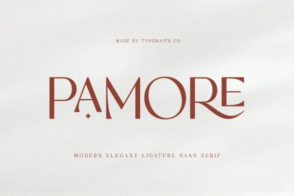 Pamore: A Modern Elegant Display Font for Handmade Creators