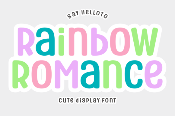 Rainbow Romance Font: Playful Display Type for Handmade Charm