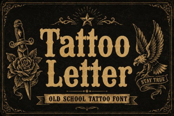Tattoo Letter: A Display Font That Commands Attention